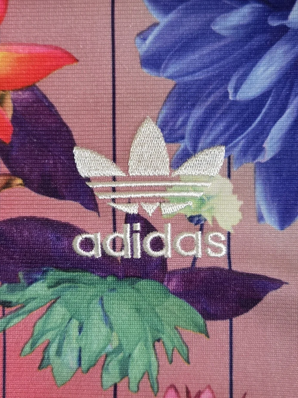 adidas Originals Floral Firebird Track Jacket Pink Full Zip Youth XL 14-15Y